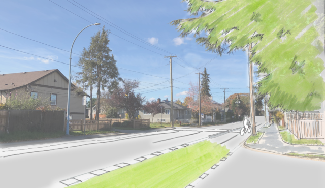 Sketch of bike lane created by Toole Design