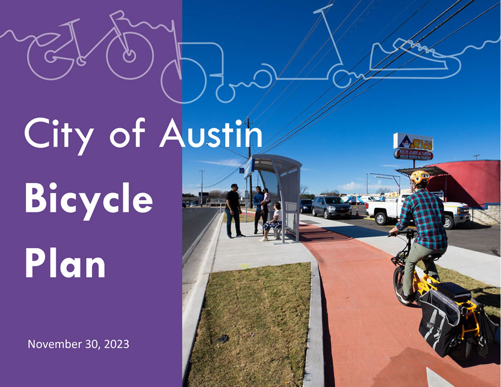 Cover of the City of Austin's Bicycle Plan