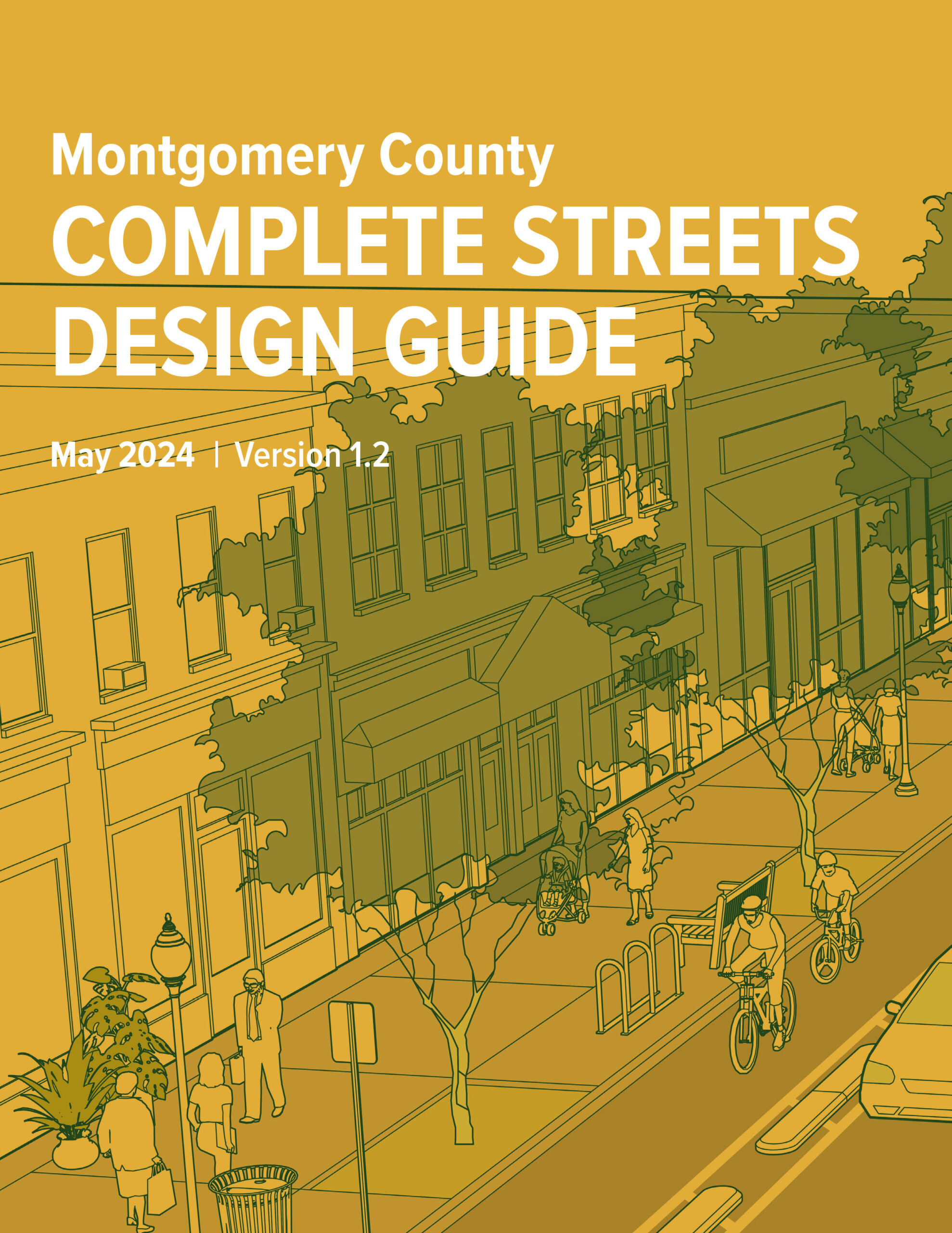 Cover of the Montgomery County Complete Streets Design Guide