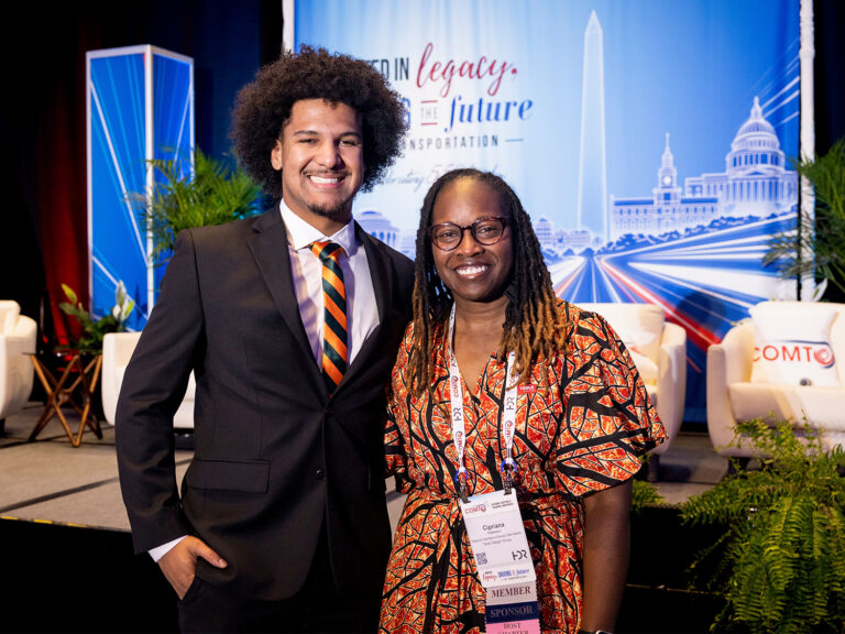 Robert and Regional Director of Operations, Cipriana Patterson at the 2026 COMTO Annual Meeting (Courtesy of COMTO)
